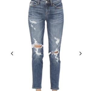 Judy Blue distressed jeans boyfriend fit
